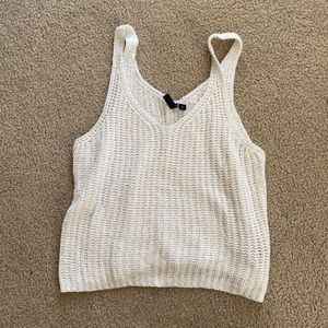 White knit tank top